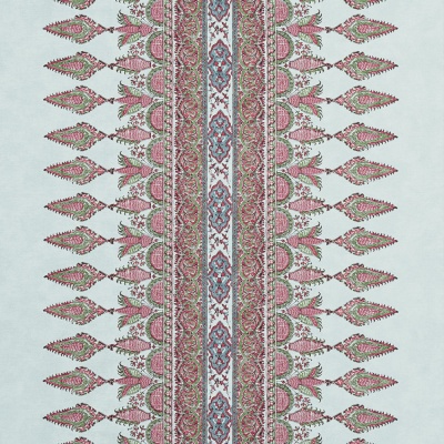Thibaut Akola Stripe Fabric in Raspberry and Teal